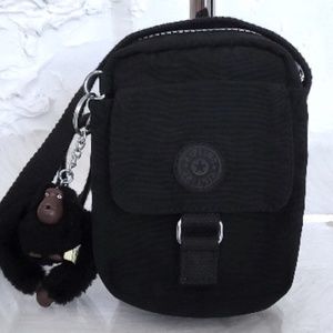Kipling Black Nylon Crossbody Bag